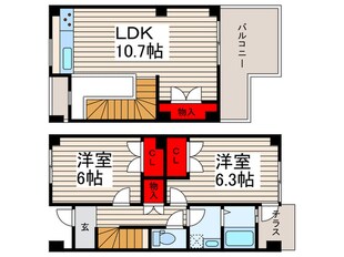 ハーモニーCの物件間取画像